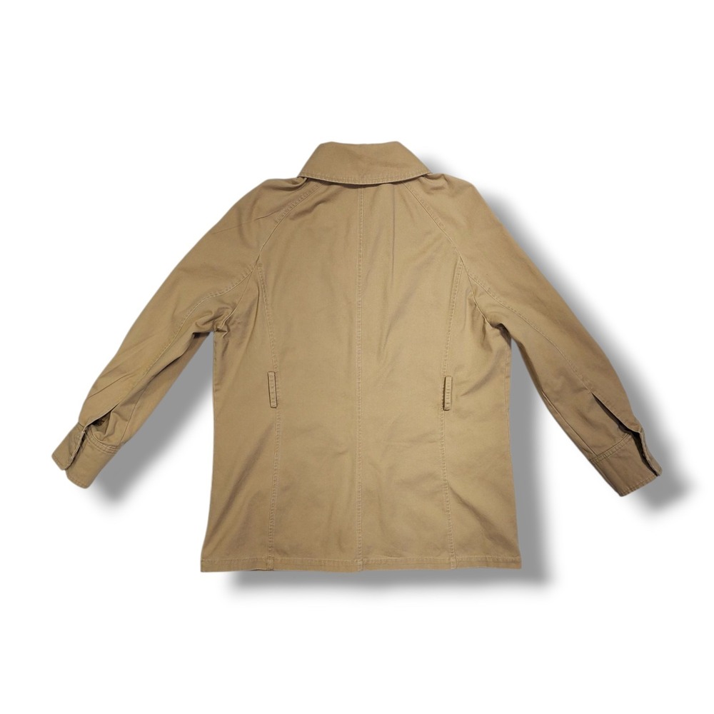 7 For All Mankind Military Utility Full Zip Snap Buttons Brown Jacket Women's M - Picture 2 of 16